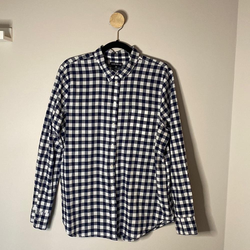 JCREW Mercantile gingham button up